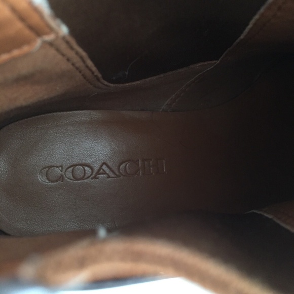 Coach Women's Buckle Chelsea Ankle Boots FG1002 Leather Dark Saddle Brown 7.5B - Picture 16 of 16